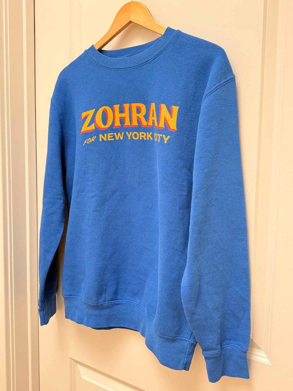 Zohran For New York City Blue Crewneck Sweatshirt Size M - Picture 4 of 9
